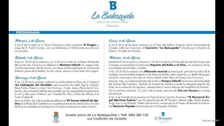 Ayuntamiento de Oviedo | June 2, 2014 | Presentación del programa de fiestas de La Balesquida 2014