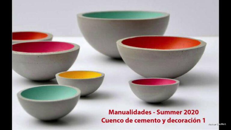 Ayuntamiento de Oviedo | 19 de agosto de 2020 | Manualidades 5 Cuencos de cemento y decoración