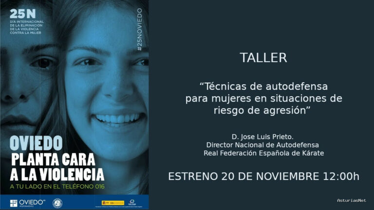 Ayuntamiento de Oviedo | 20 de noviembre de 2020 | Técnicas de autodefensa para mujeres en situaciones de riesgo de agresión