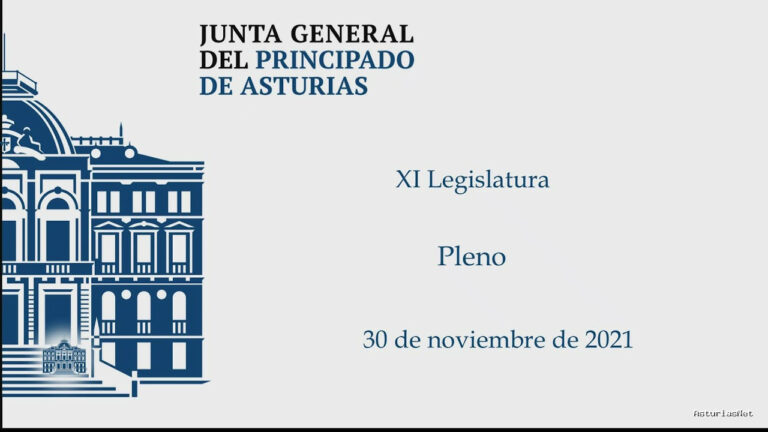 Junta General Principado de Asturias (JGPA) | 30 de noviembre de 2021 | Pleno