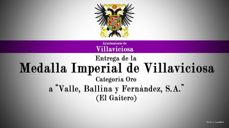Ayuntamiento de Villaviciosa | 7 de diciembre de 2021 | Acto de entrega de la Medalla Imperial (categoría oro) a «Valle, Ballina y Fernández S.A.»