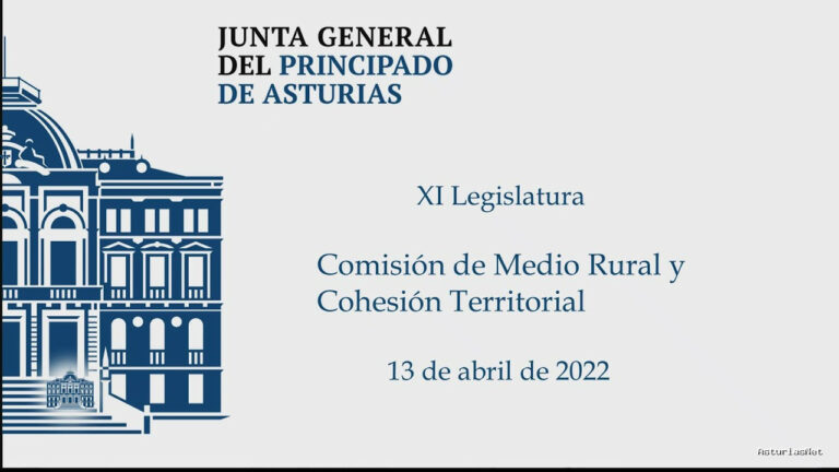 Junta General Principado de Asturias (JGPA) | 13 de abril de 2022 | Comisión de Medio Rural y Cohesión Territorial