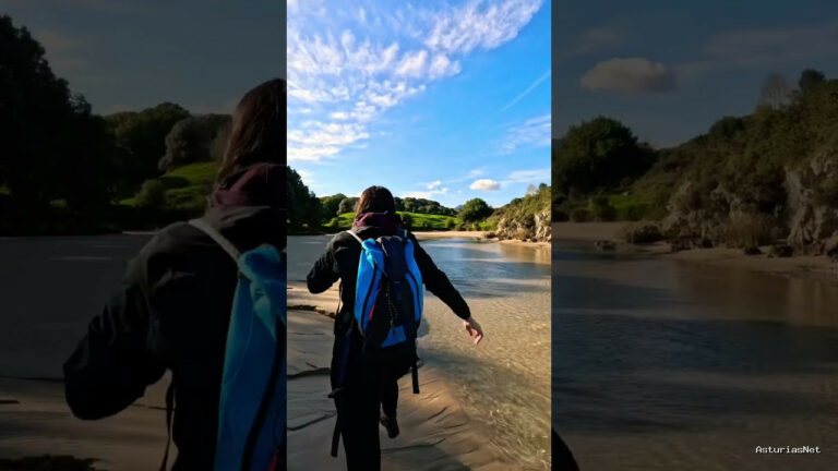 Viajar desde Asturias | 2 de febrero de 2023 | Nuestra última ruta de montaña nos llevó a la orilla de un río que pasaba por una playa.
