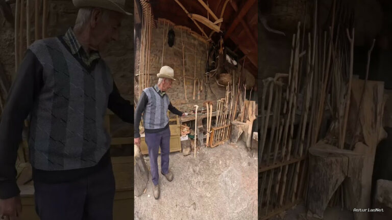 Viajar desde Asturias | 5 de abril de 2023 | Visitamos un artesano de la madera que hace bastones en el pueblo de pedroveya