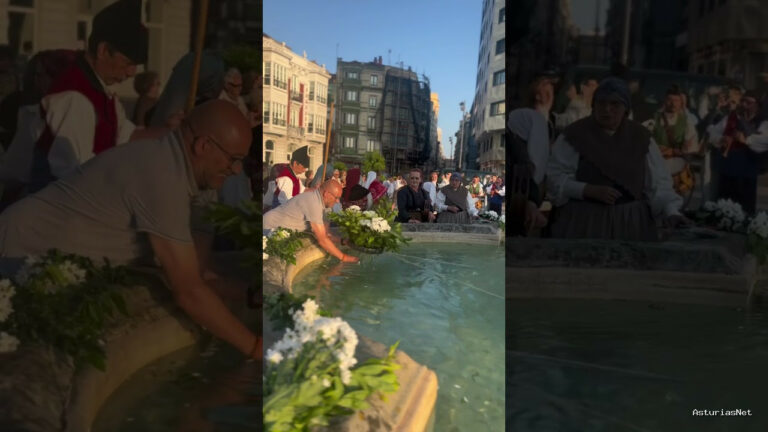 Viajar desde Asturias | 25 de junio de 2023 | Estamos en Gijón en una de las tradiciones más bonitas de Asturias: el engalanado las fuentes.
