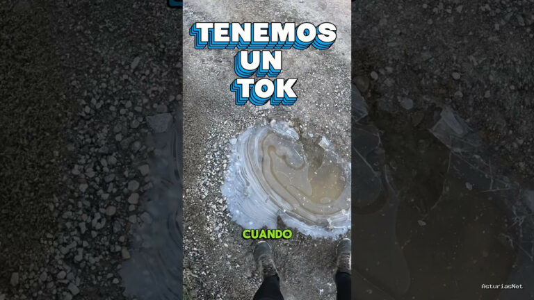 Viajar desde Asturias | 22 de enero de 2024 | Tenemos un tok en la montaña. Nos encanta romper charcos congelados en la montaña
