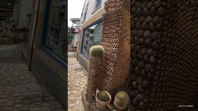 Viajar desde Asturias | 16 de abril de 2024 | Macetas hechas con conchas en la casa de las conchas en Tazones