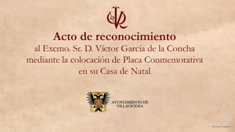 Ayuntamiento de Villaviciosa | 29 de julio de 2024 | Acto de reconocimiento: Excmo. Víctor García de la Concha – Villaviciosa