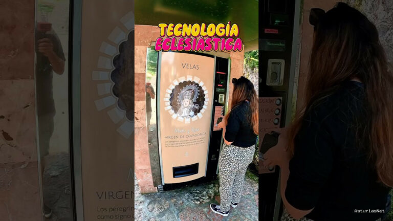 Viajar desde Asturias | 25 de julio de 2024 | En el santuario de Covadonga encontramos una maquina expendedora de velas.