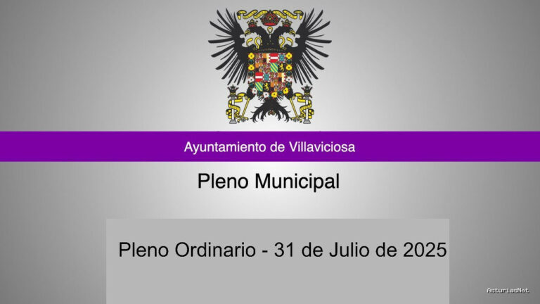 Ayuntamiento de Villaviciosa | July 31, 2025 | Pleno ordinario – 31 de Julio de 2025