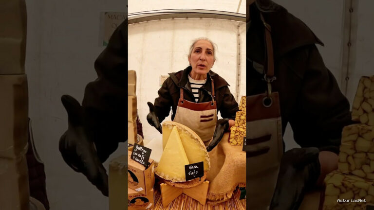 Viajar desde Asturias | November 11, 2025 | En un mercado en Belmonte encontramos a Macarena que vende quesos de los territorios celtas