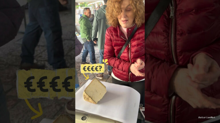 Viajar desde Asturias | December 11, 2025 | Comprando queso Gamonéu en el mercau de Cangasde Onís